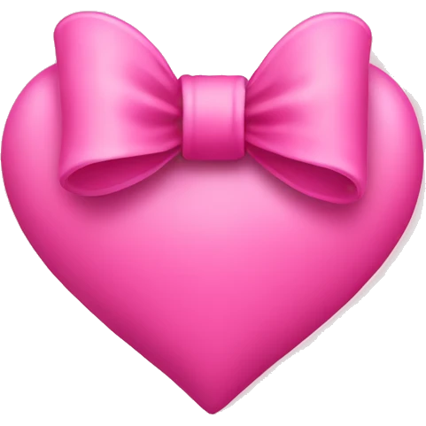 Pink heart and bow  emoji