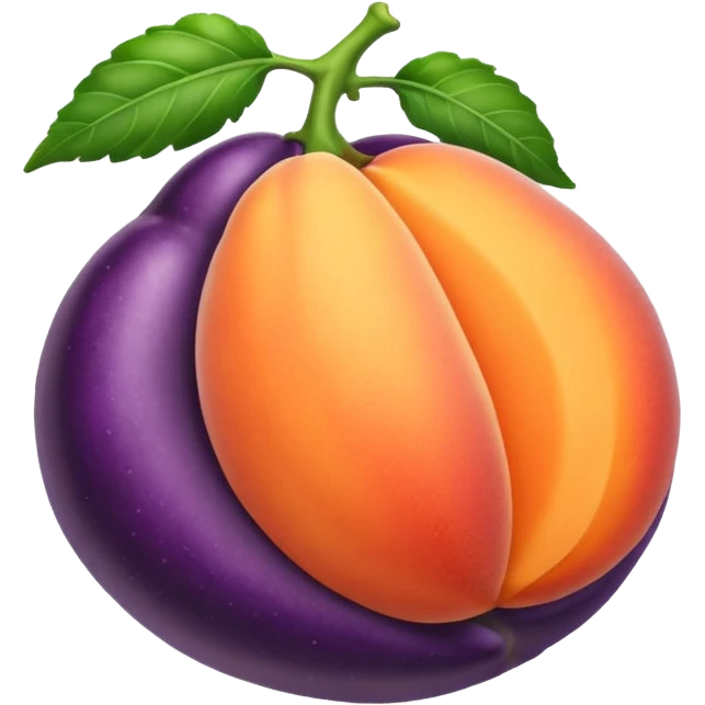 Peach sit on eggplant emoji
