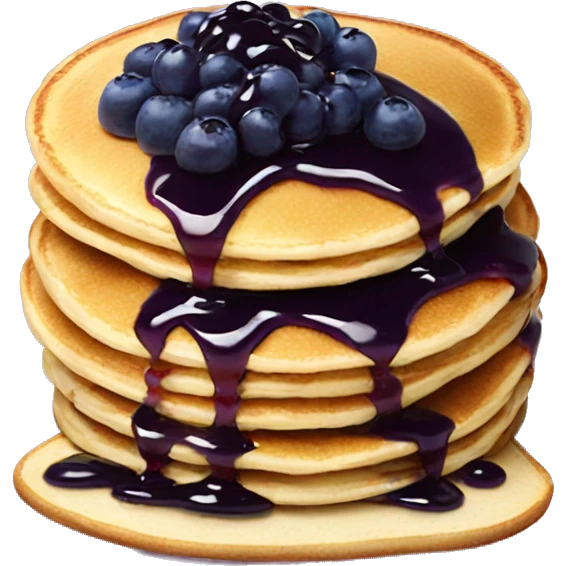 Pancakes with blueberry jam  emoji