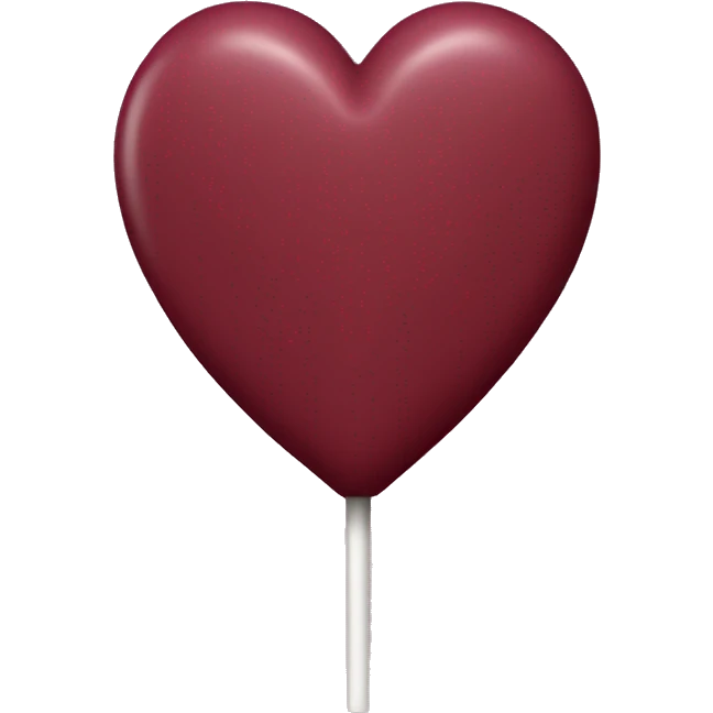 Burgundy heart lollipop emoji