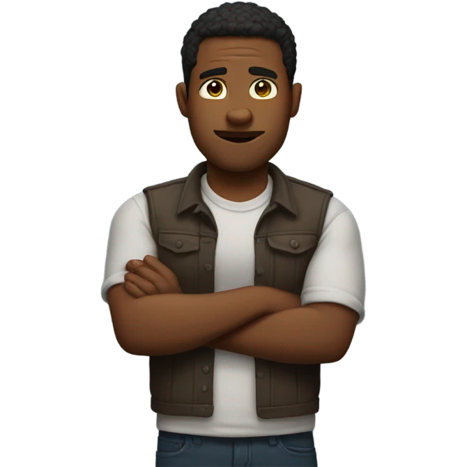 guys with arms crossed and mad emoji