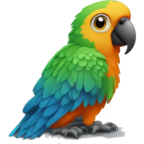 parrot with a laptop emoji