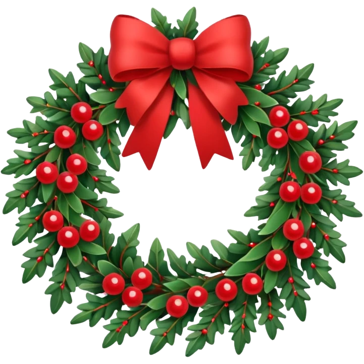 holiday wreath emoji