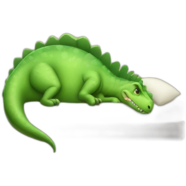 Dinosaur sleeping emoji
