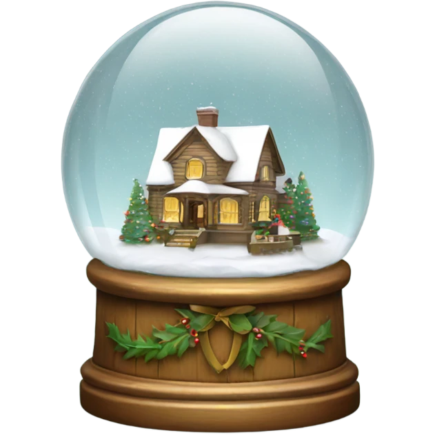 Realistic Victorian Christmas snowglobe emoji