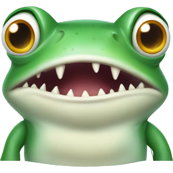 Frog with a shark body emoji