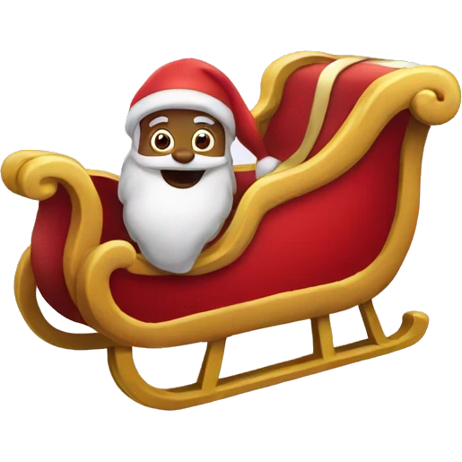 Santa sleigh emoji