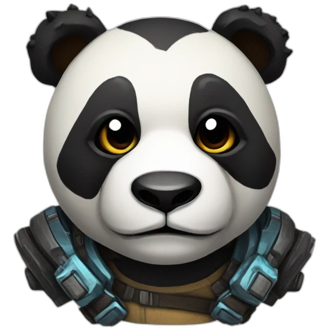 A panda as a character from the game borderlands emoji