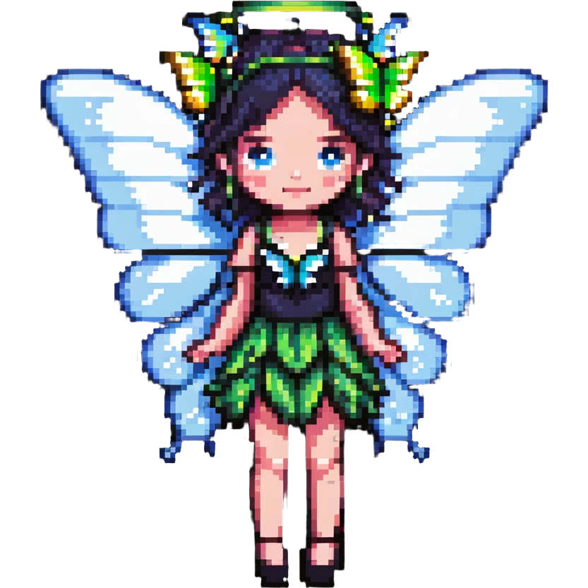 fairy with butterfly wings, vibrant colors emoji