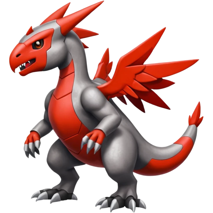Skarmory-Guilmon-Rhyperior-Herdier-fusion (full body) emoji