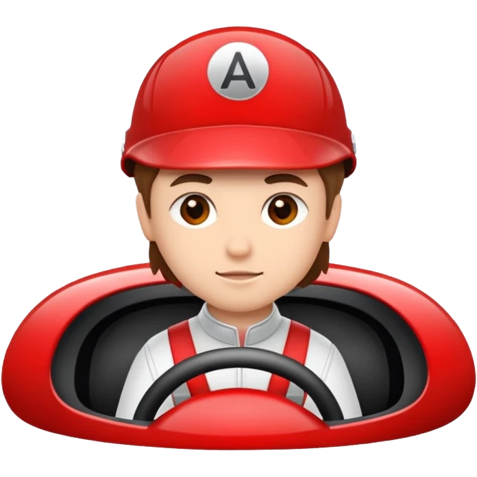 Jeune permis le A de jeune conducteur genre le petit rond blanc et rouge comme ceux que l’on peut retrouver sur les voitures des jeunes permis  emoji
