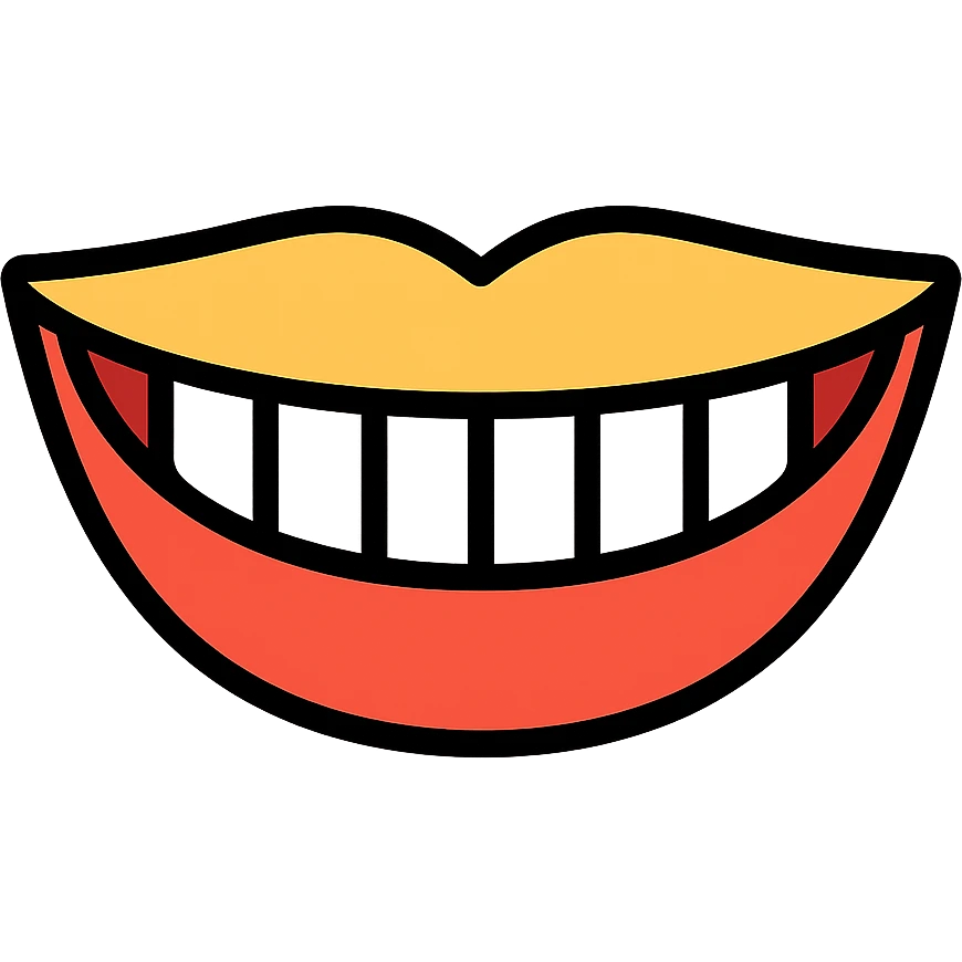 perfect smile with white teeth icon emoji
