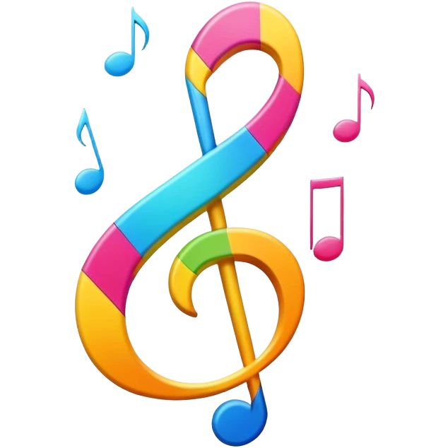 Question mark with musical notes for 'What Do You Mean' song emoji