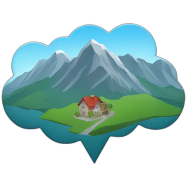 location pin with mountain inside emoji