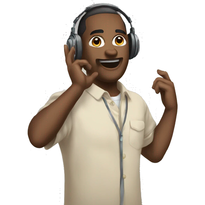 add heaphone to this emoji ☺️ emoji