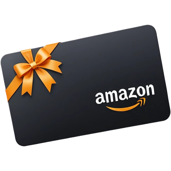 black gift card with logo amazon emoji