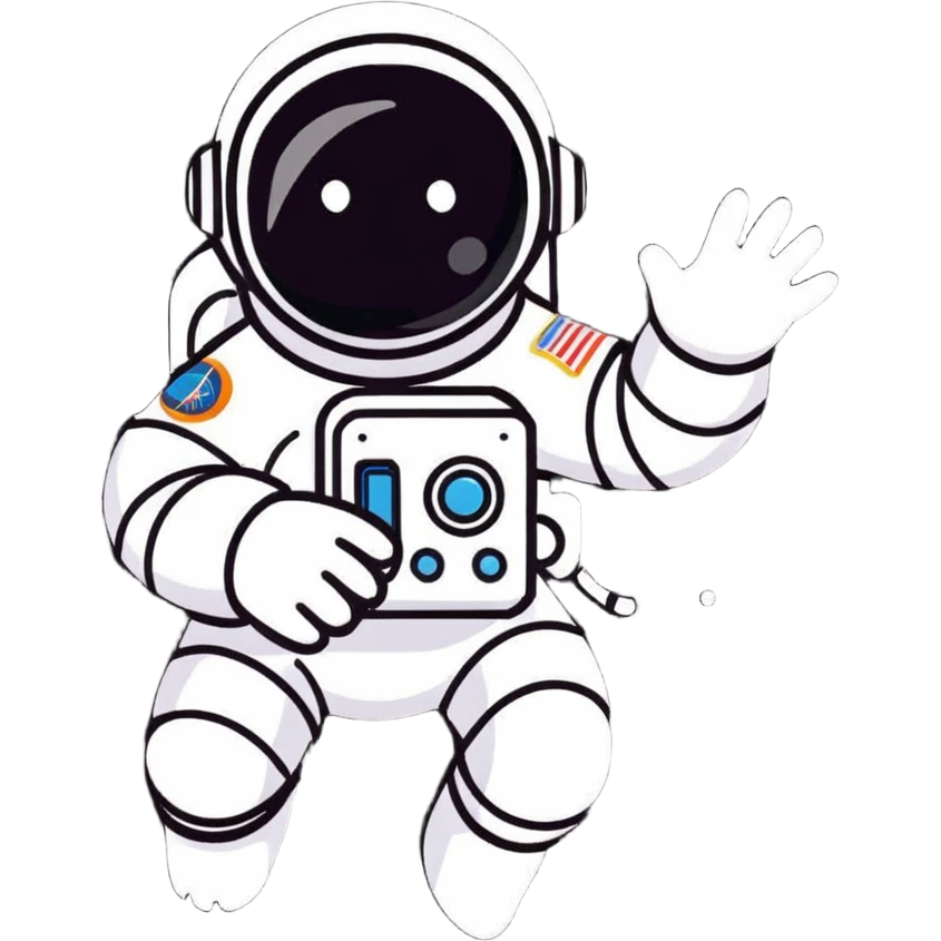 ape astronaut floating in space emoji