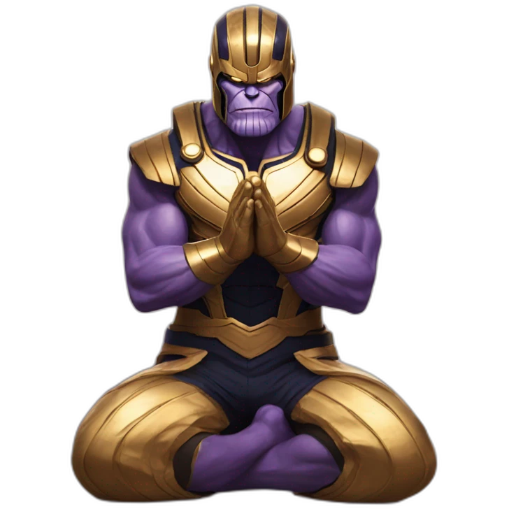 Thanos doing a meditation emoji