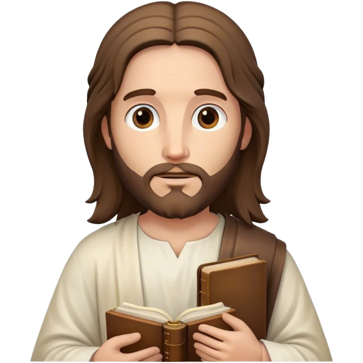 Jesus mit einer bibel emoji