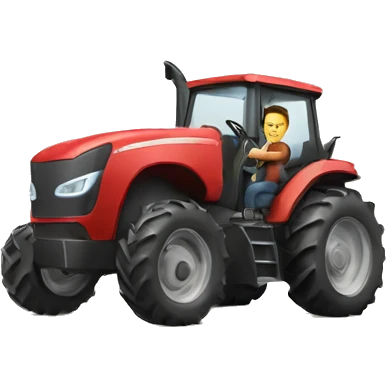 Elon musk on a tractor  emoji