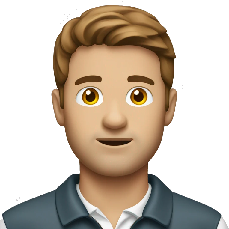golf man with brown hair emoji
