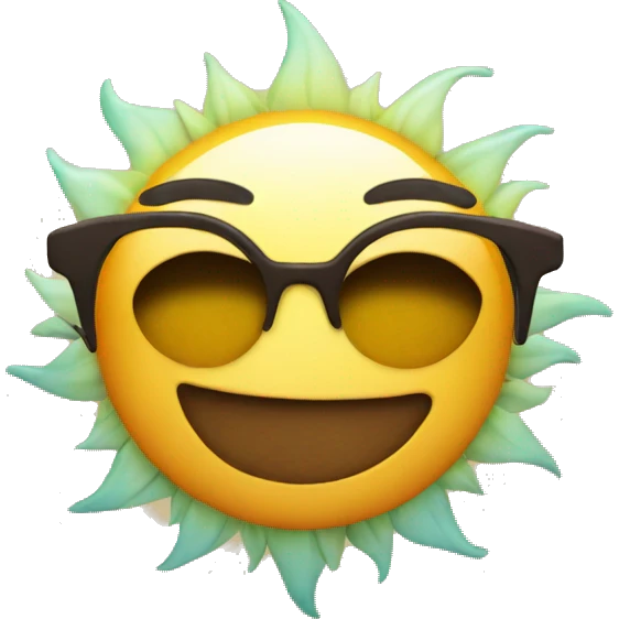sun with glasses emoji