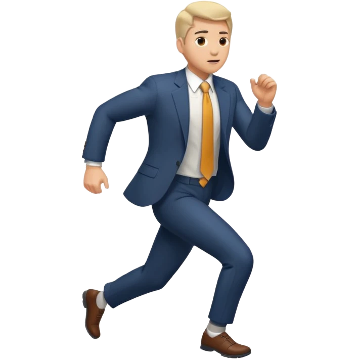 A man running in a suit emoji