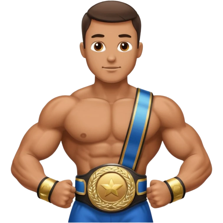 ufc champ 2 belt at man emoji