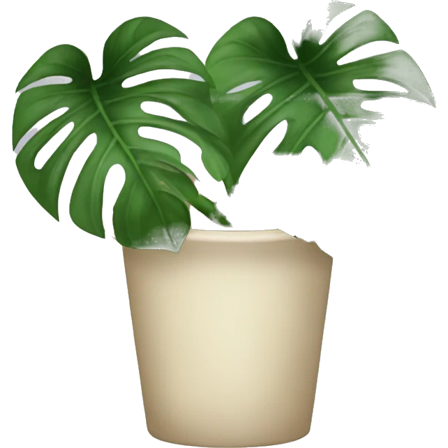 Monstera plant emoji