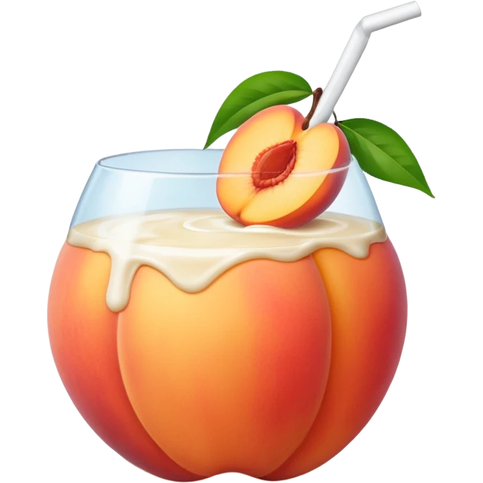 Peach with milk on it  emoji