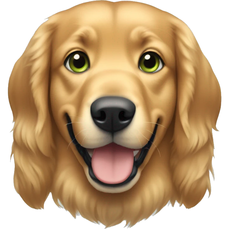 basketball, blueish greenish eyes, golden retriever emoji