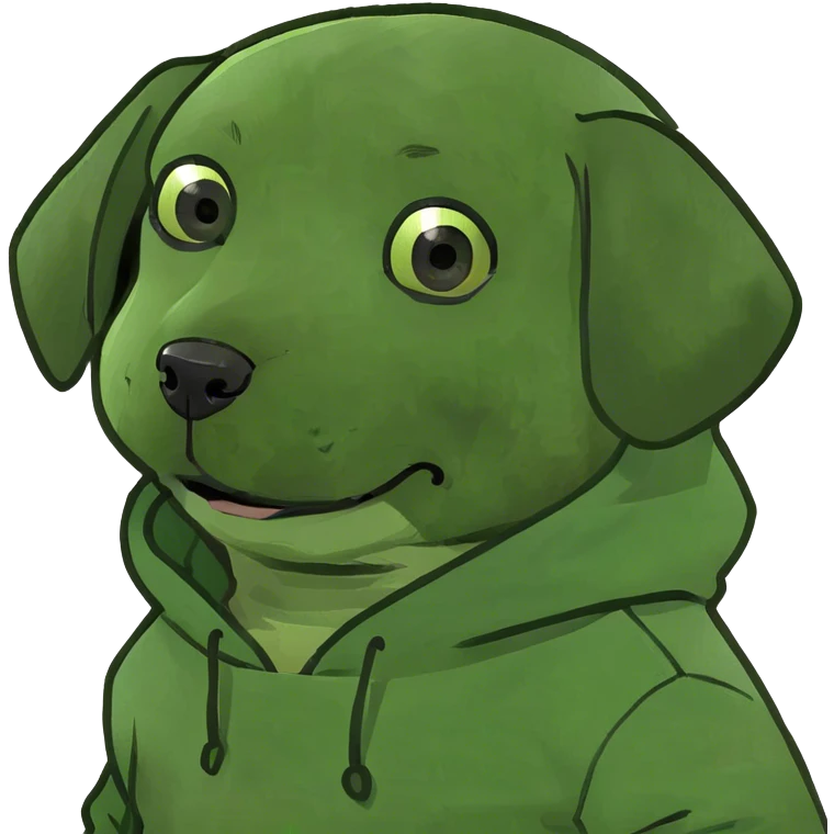 Puppy wearing a hoodie  emoji