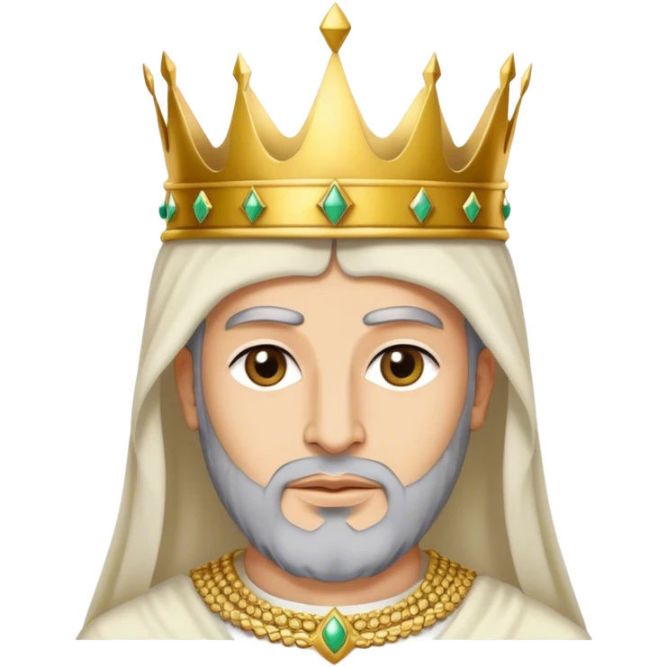 middle east king in white skin with crown emoji