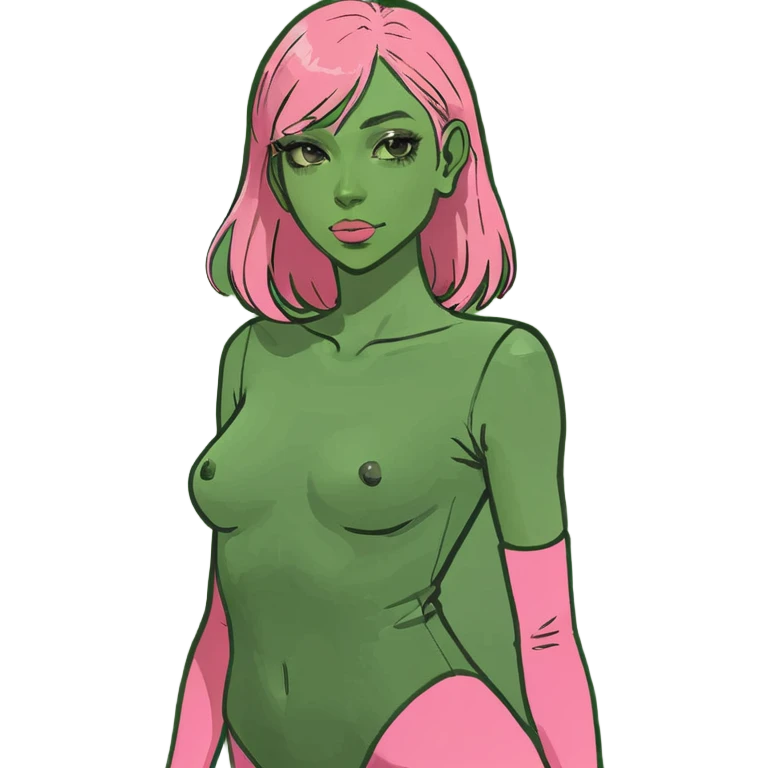 girl in pink bodysuit emoji