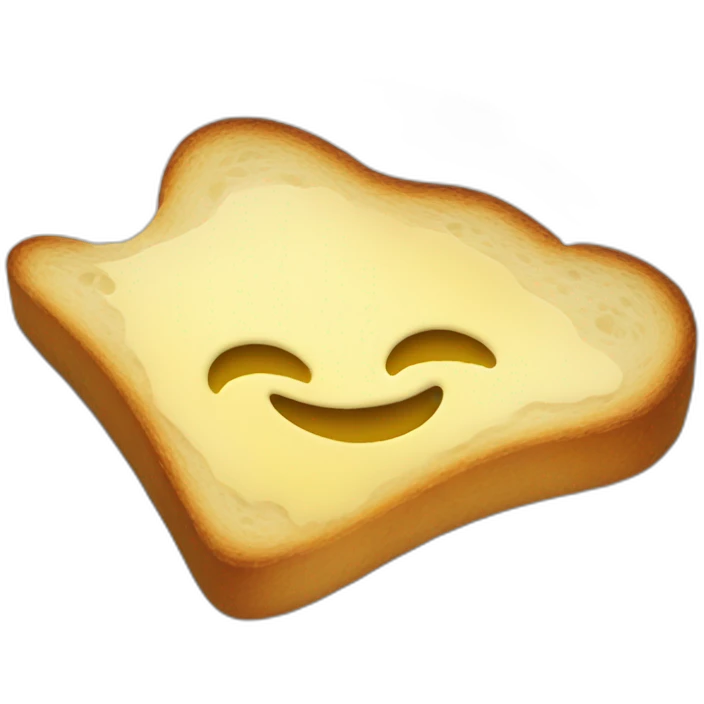 A Toast with butter wearing a cape emoji
