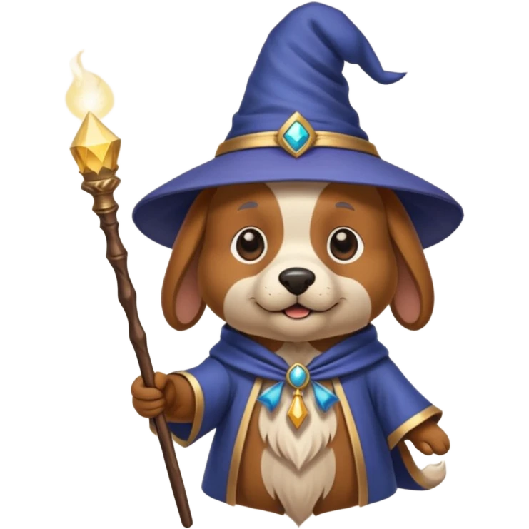 Dog wizard emoji
