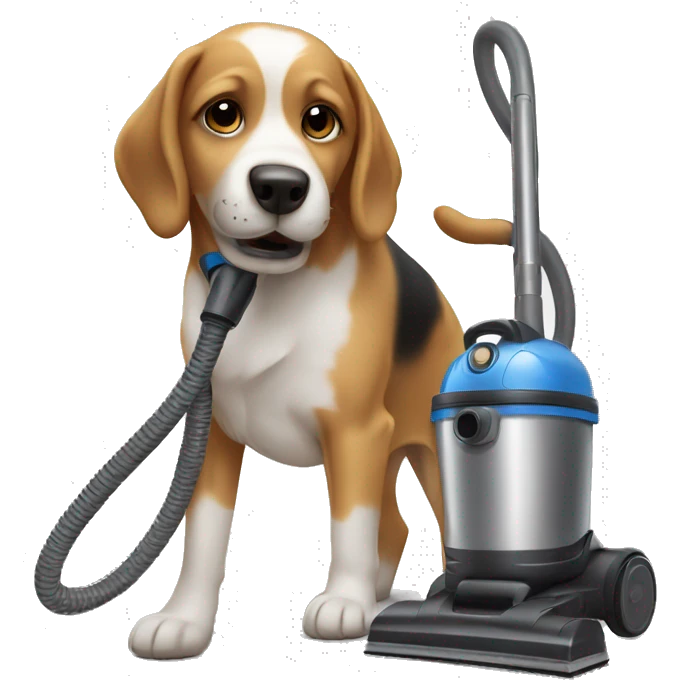 Dog with a vacuum emoji