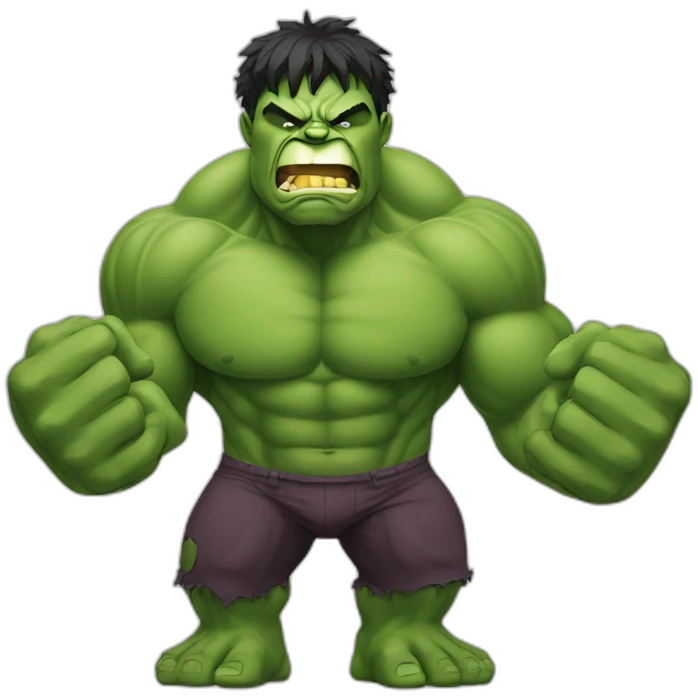 Hulk with lapto emoji