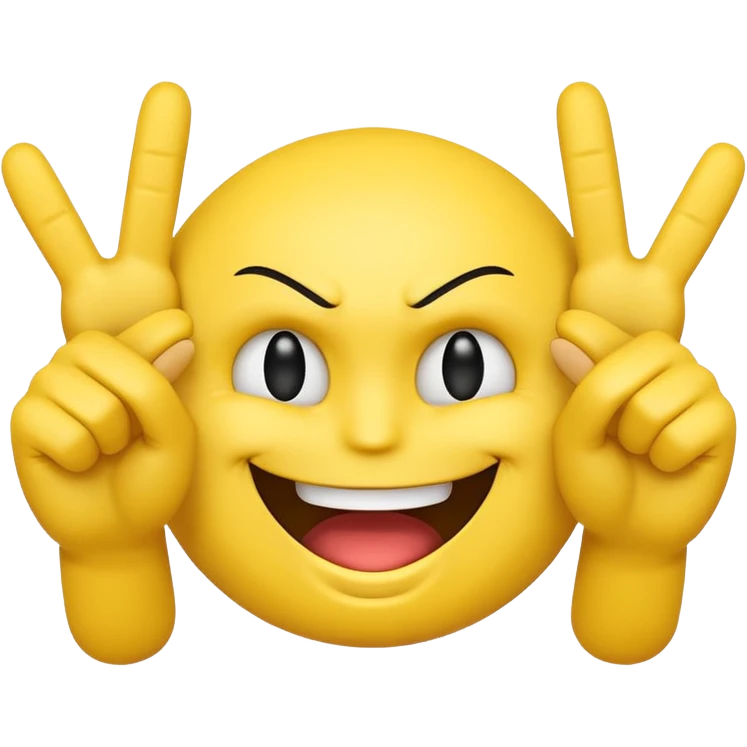 Smiley face with a attitude face and flipping his middle fingers of both hands and both feets emoji