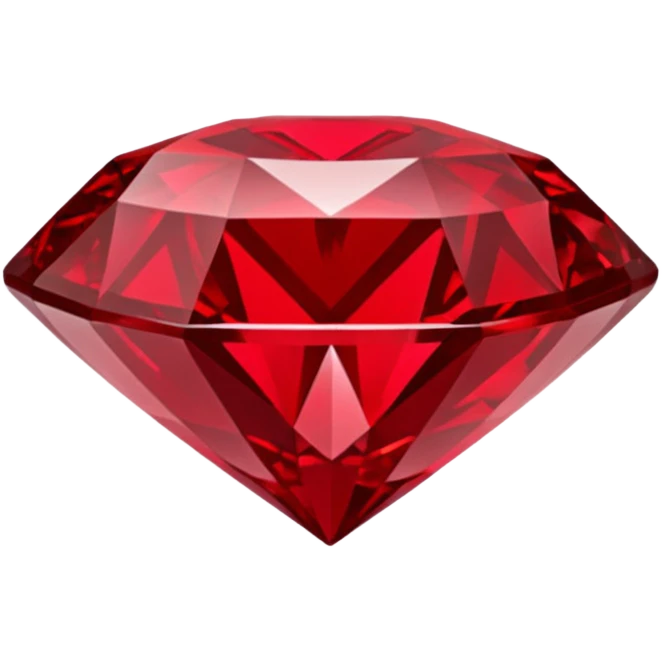 Red diamond carved on its front "RED" emoji