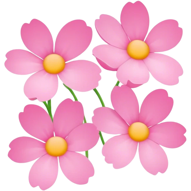 Flowers pink emoji