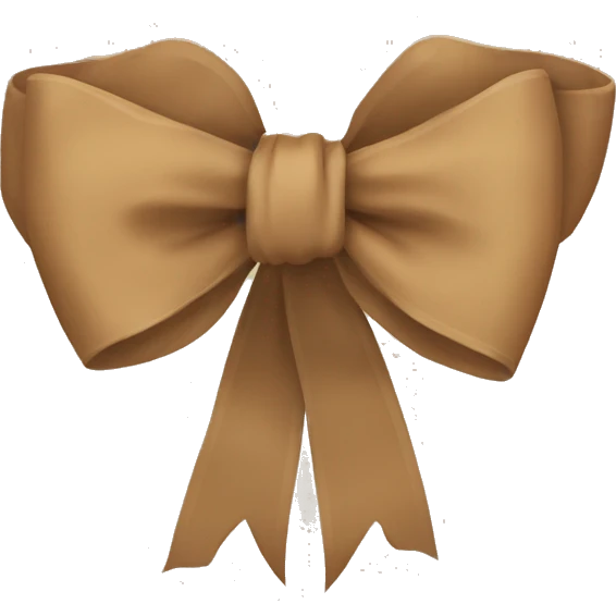 Tan bow emoji