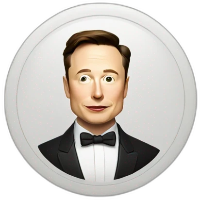 Elon Musk with a monocle emoji