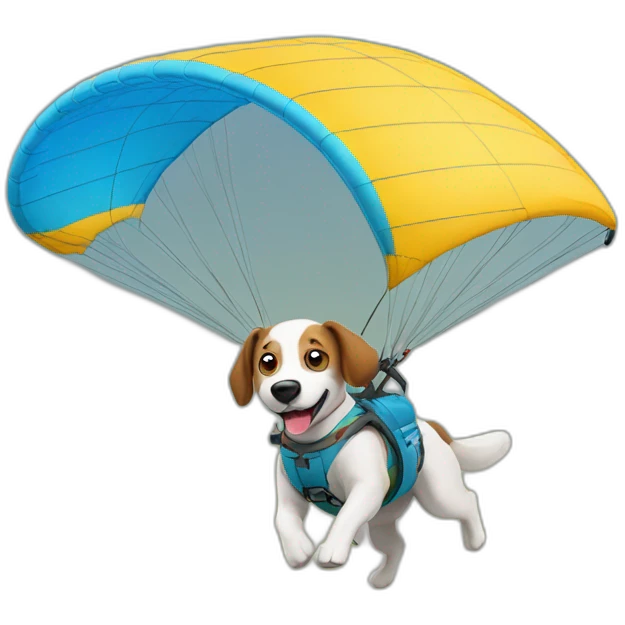 paraglider dog emoji