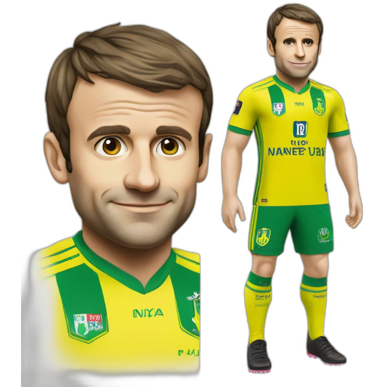 emmanuel macron avec le maillot du fc nantes emoji