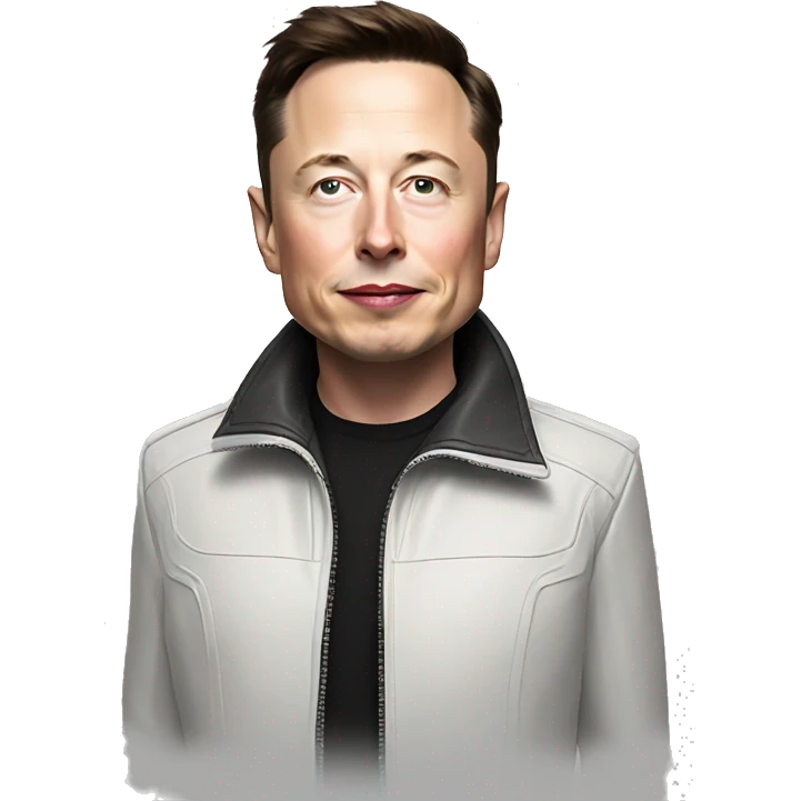 Elon musk with Tesla jacket emoji