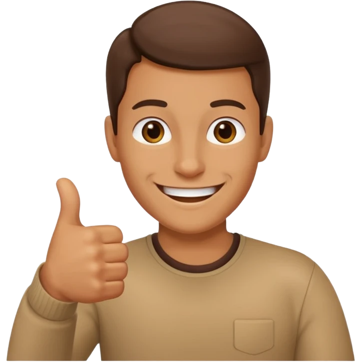 Stomach happy with thumbs up emoji
