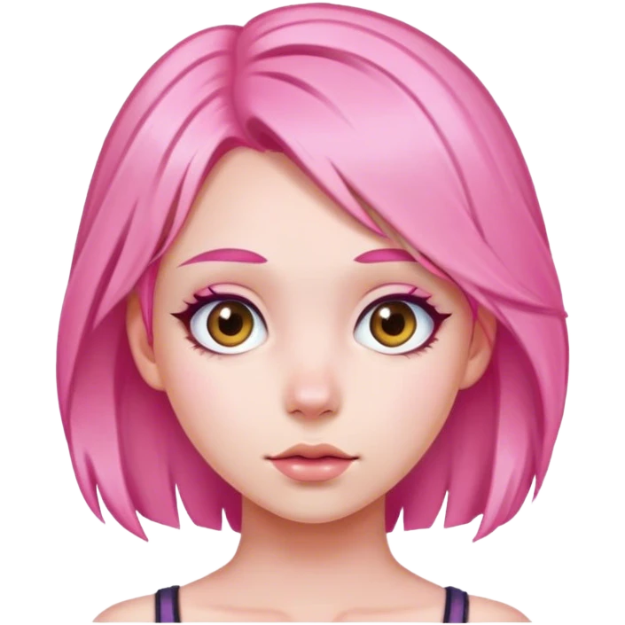 pink haired girl emoji