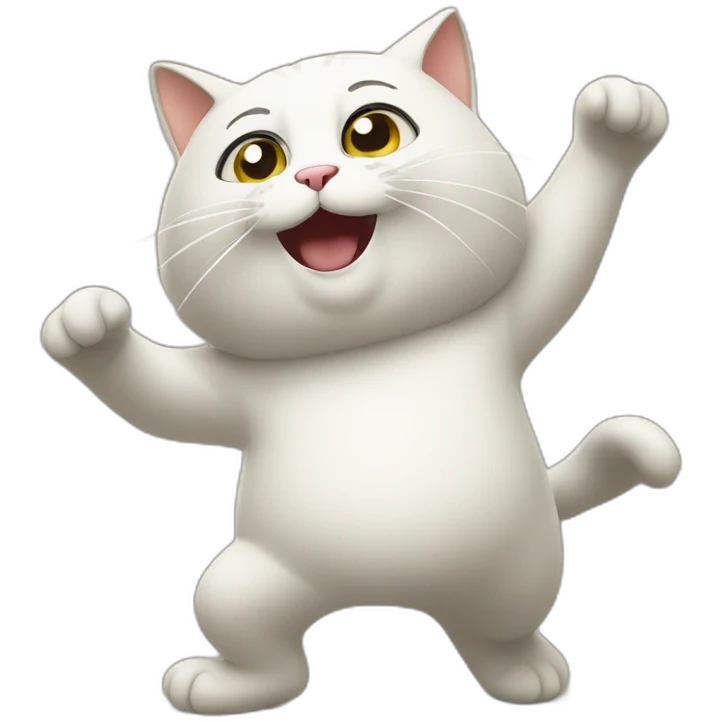 un chat qui danse emoji