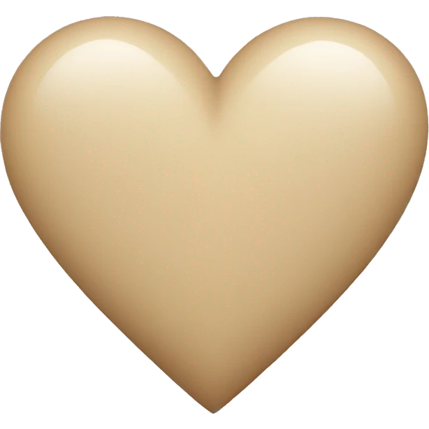 beige heart emoji